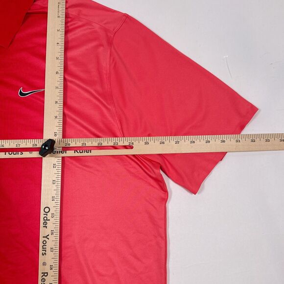 Nike Tiger Woods Collection Golf Polo Shirt Men’s Size XL Pink‎ Breathable Snap - Picture 9 of 10